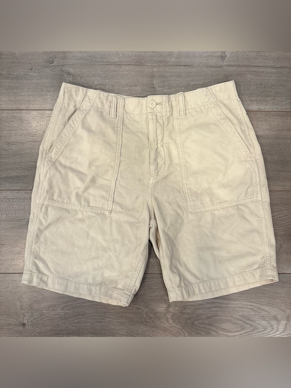 Outerknown Corduroy Shorts Mens 33 Utility Beige 7" Inseam